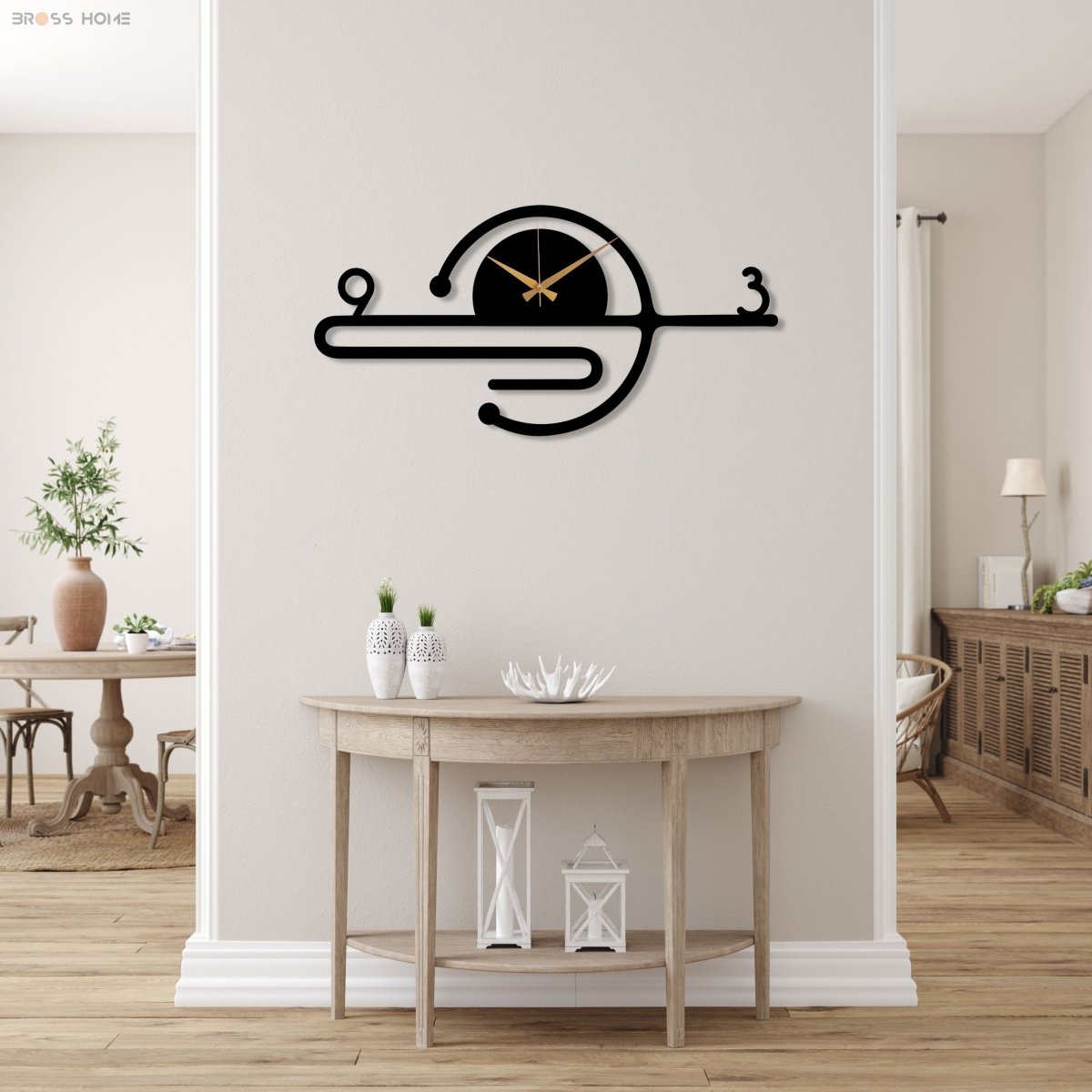 Designer Metal Wall Clock - BrossHome Metal Wall Art