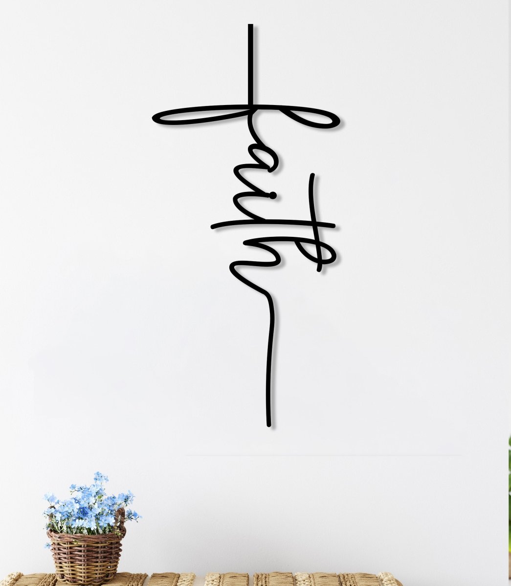 Faith Cross Metal Wall Art - BrossHome Metal Wall Art