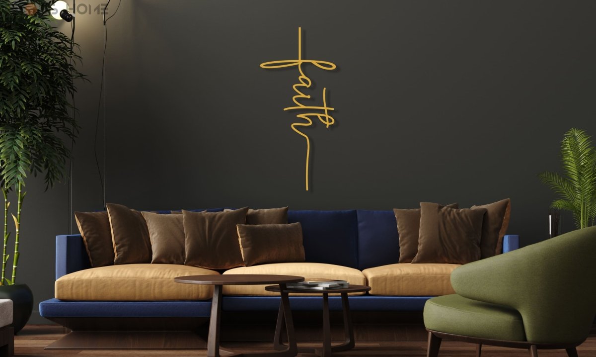 Faith Cross Metal Wall Art - BrossHome Metal Wall Art