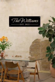 Family Name Metal Wall Art - BrossHome Metal Wall Art