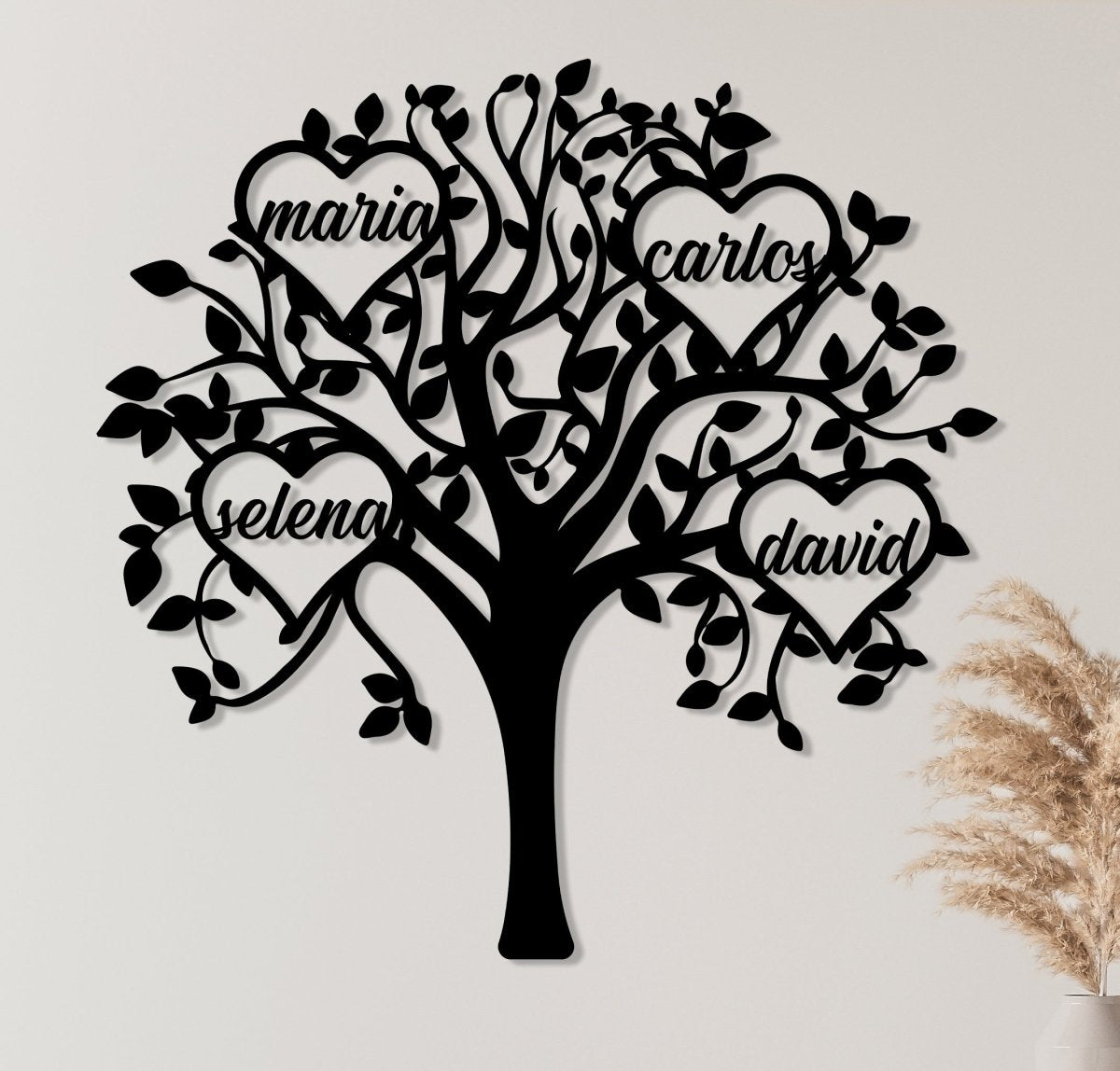 Family Tree Metal Wall Art - BrossHome Metal Wall Art