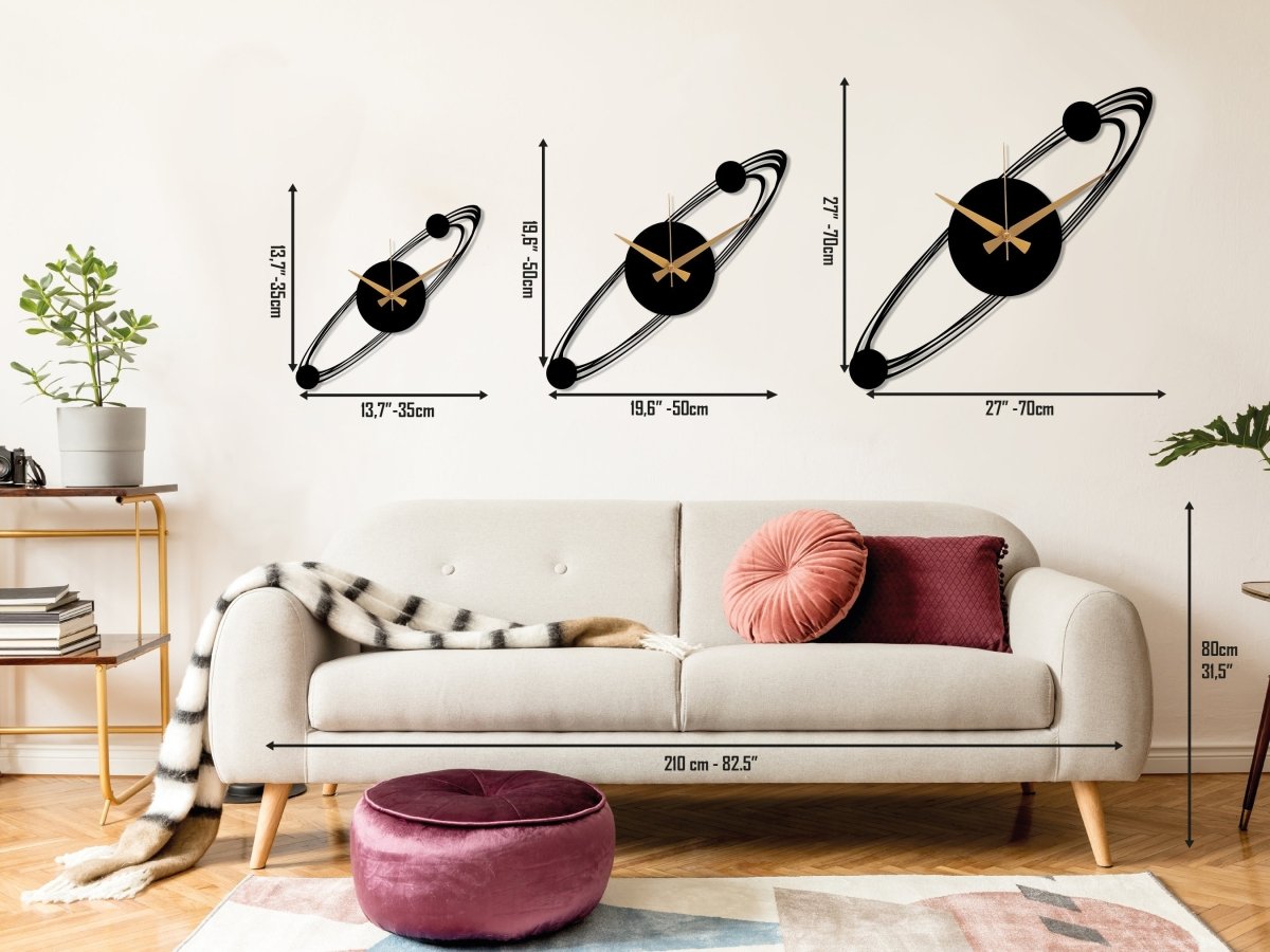 Galaxy Design Wall Clock - BrossHome Metal Wall Art