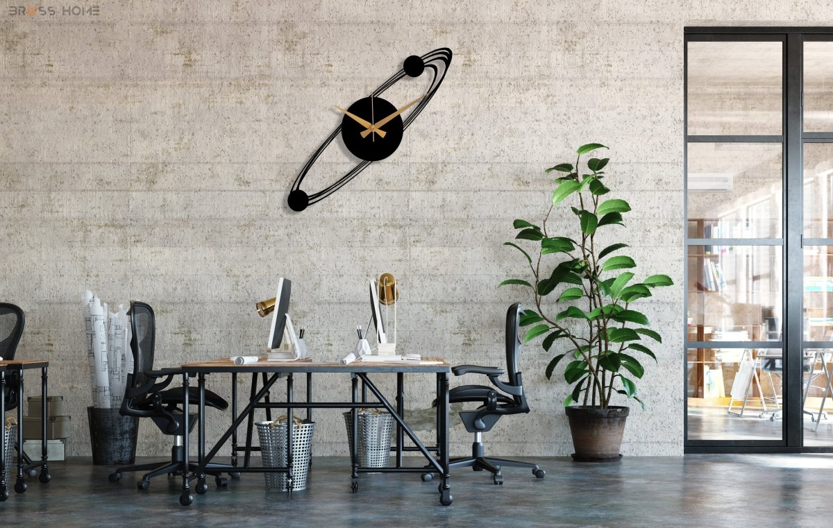 Galaxy Design Wall Clock - BrossHome Metal Wall Art