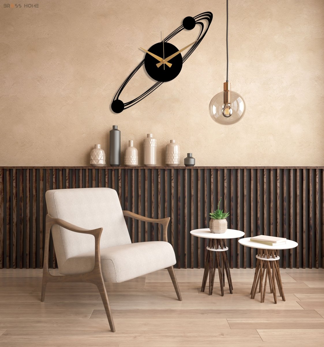 Galaxy Design Wall Clock - BrossHome Metal Wall Art