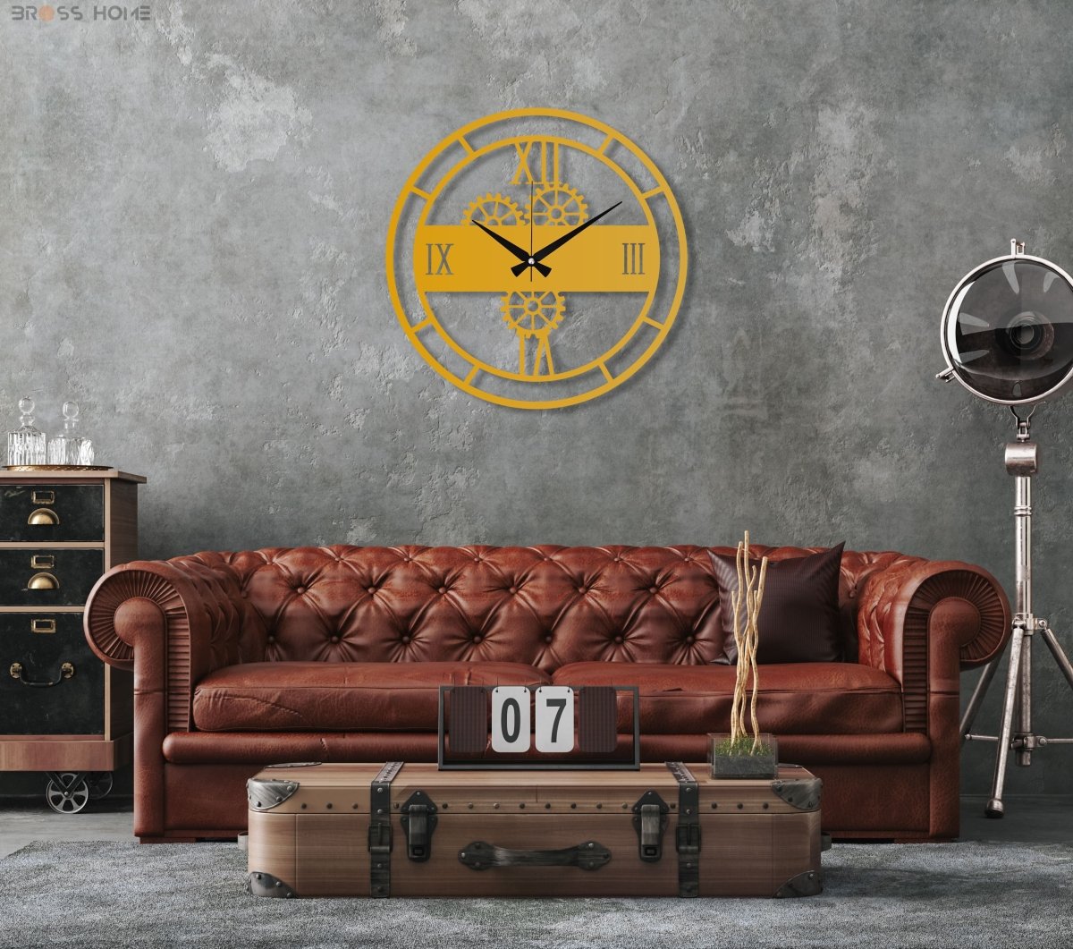 Gear Wall Clock - BrossHome Metal Wall Art