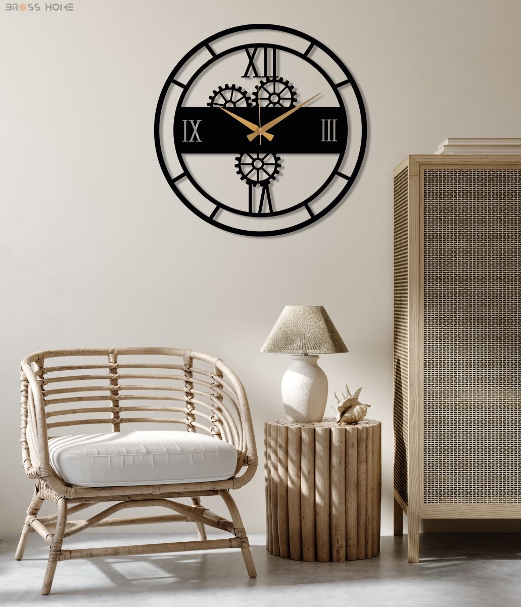 Gear Wall Clock - BrossHome Metal Wall Art