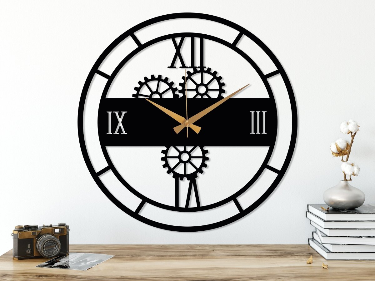 Gear Wall Clock - BrossHome Metal Wall Art