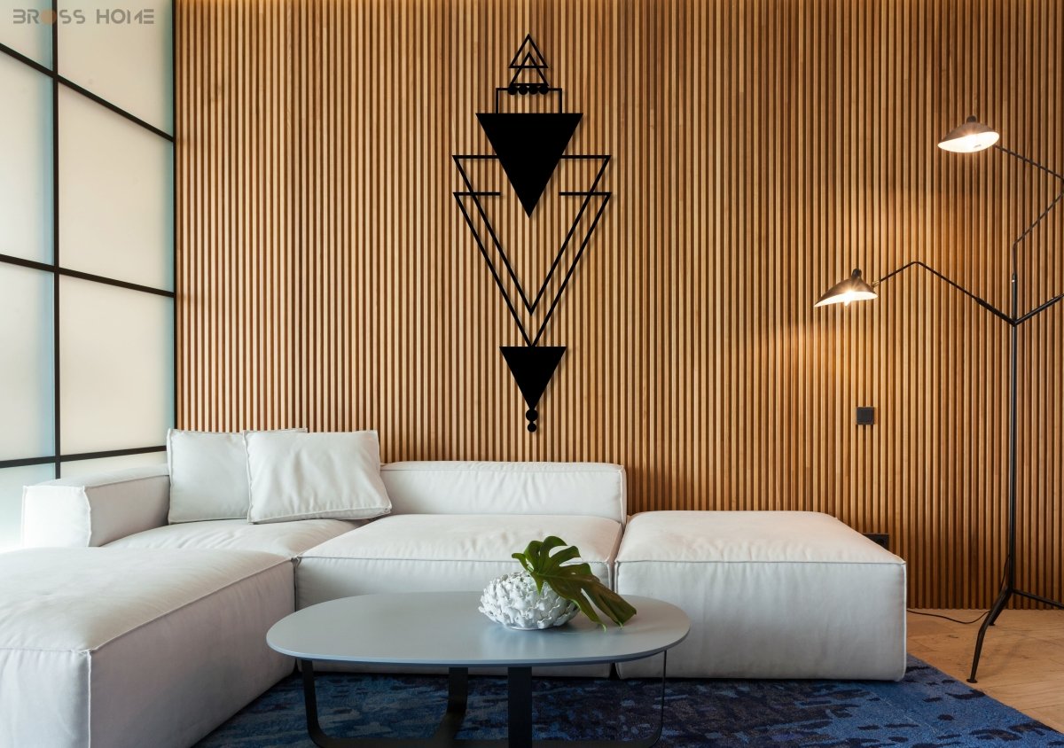Geometric Triangles Metal Wall Art - BrossHome Metal Wall Art