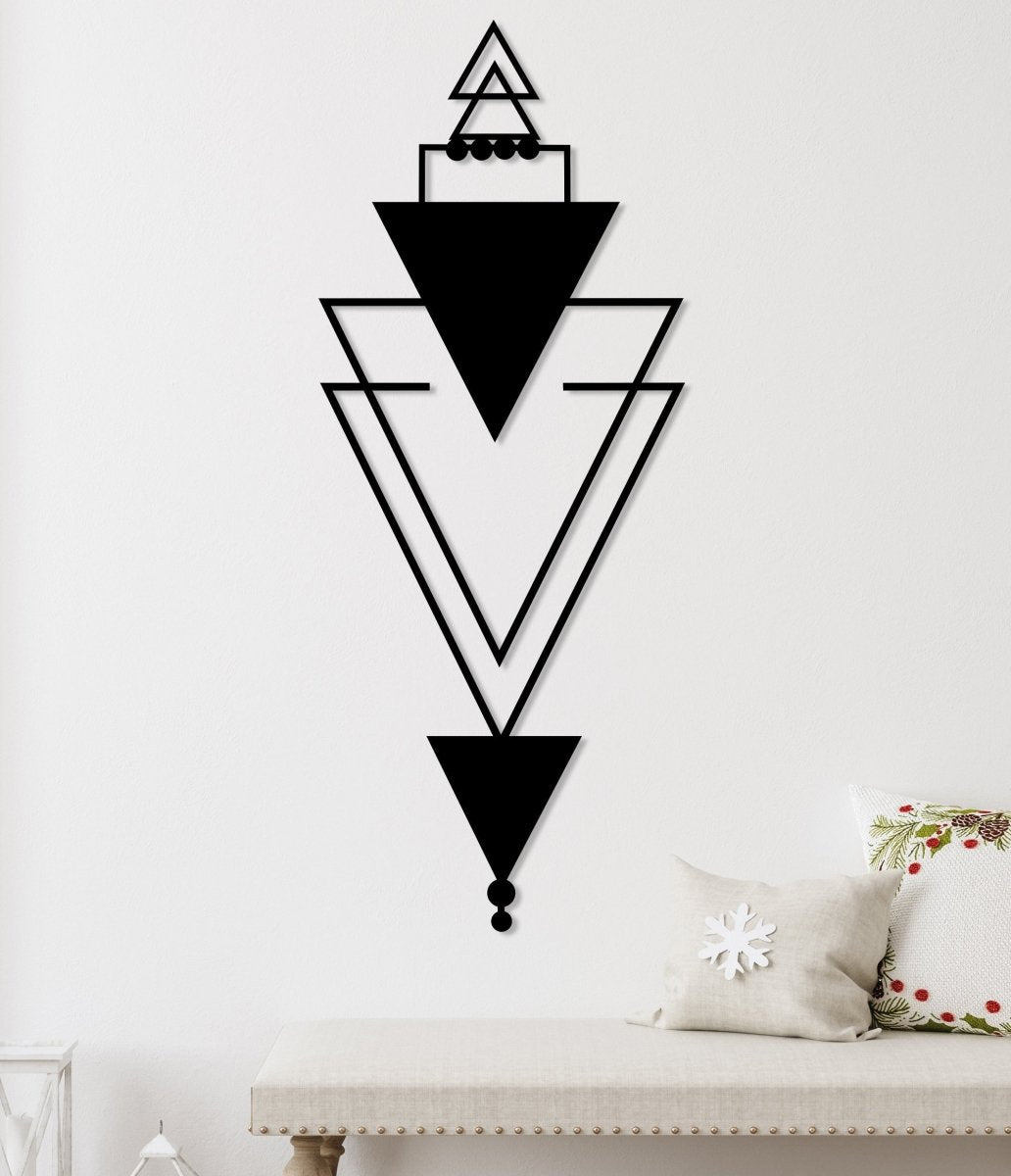 Geometric Triangles Metal Wall Art - BrossHome Metal Wall Art