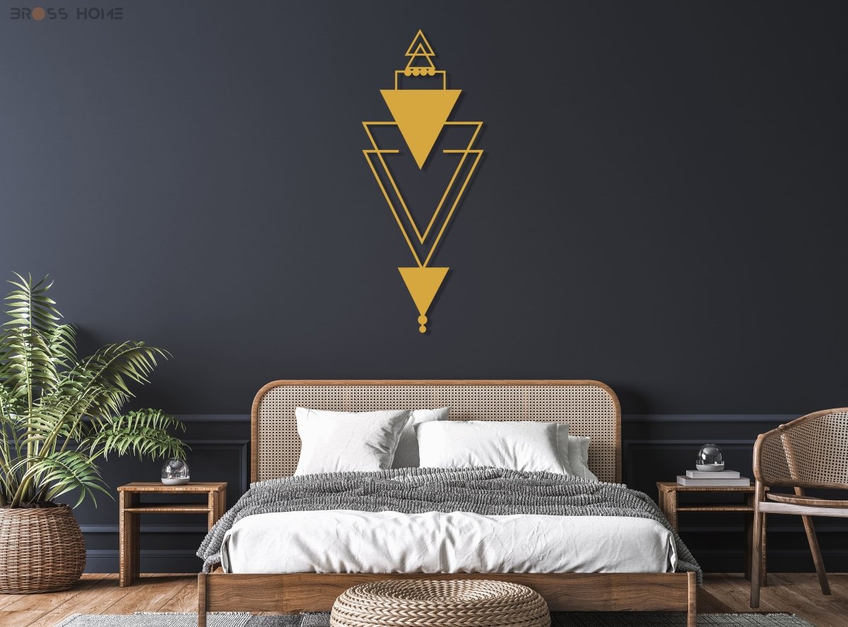 Geometric Triangles Metal Wall Art - BrossHome Metal Wall Art