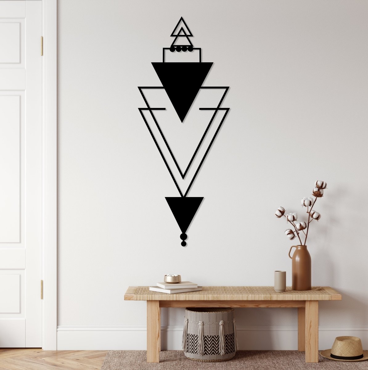 Geometric Triangles Metal Wall Art - BrossHome Metal Wall Art
