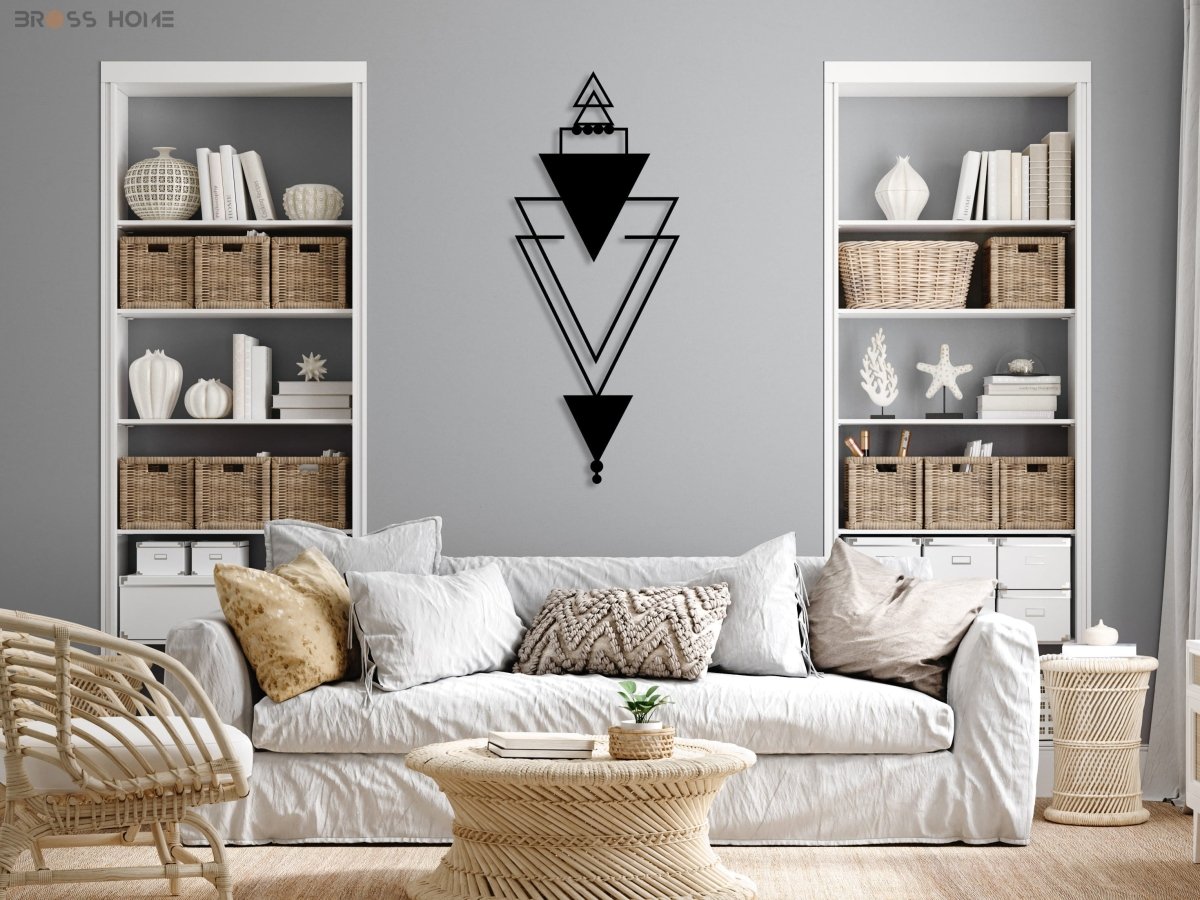 Geometric Triangles Metal Wall Art - BrossHome Metal Wall Art