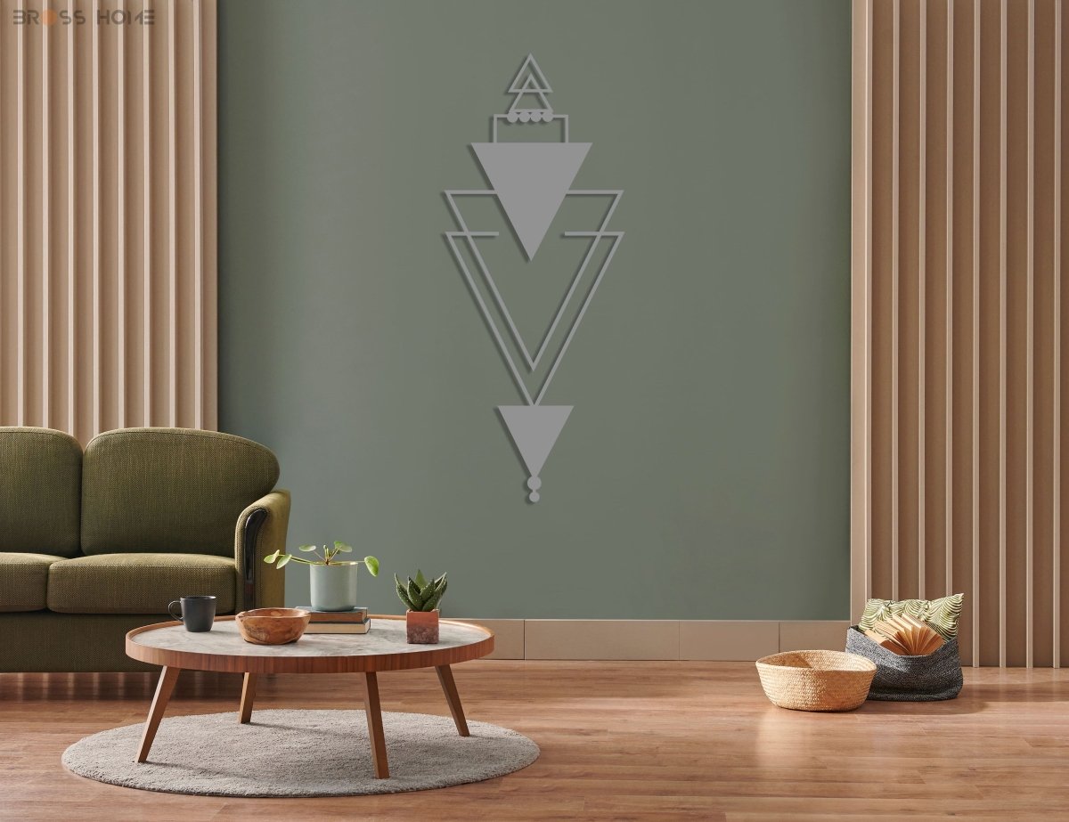 Geometric Triangles Metal Wall Art - BrossHome Metal Wall Art
