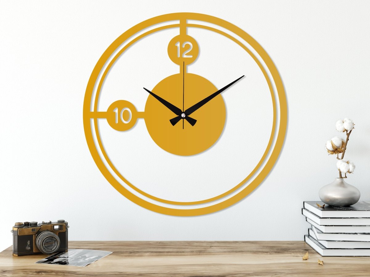 Gold Clocks For Wall - BrossHome Metal Wall Art
