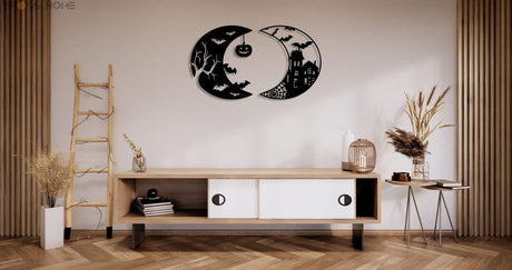 Halloween Bats Wall Decor - BrossHome Metal Wall Art