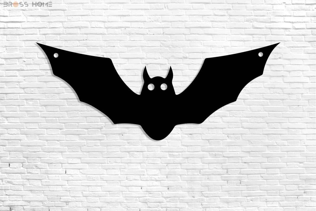 Halloween Hanging Bats (6 Pieces) - BrossHome Metal Wall Art