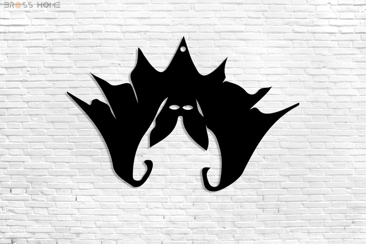 Halloween Hanging Bats (6 Pieces) - BrossHome Metal Wall Art