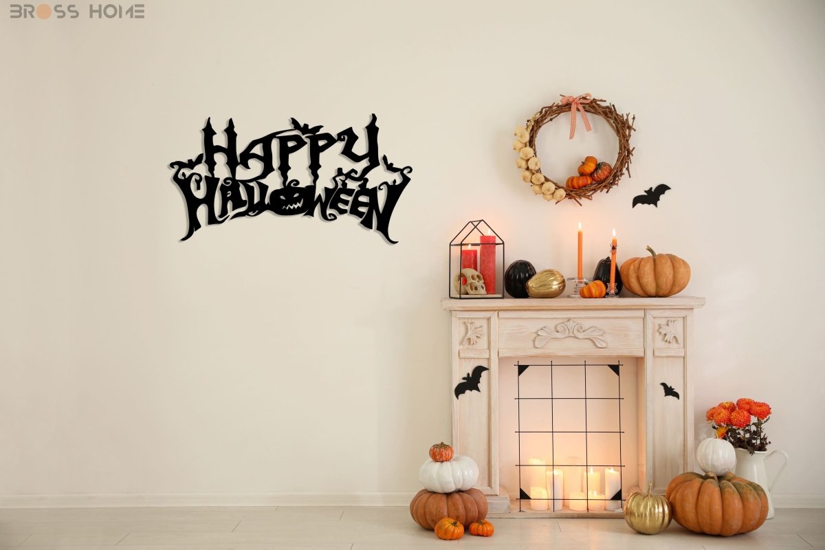 Happy Halloween Wall Sign - BrossHome Metal Wall Art