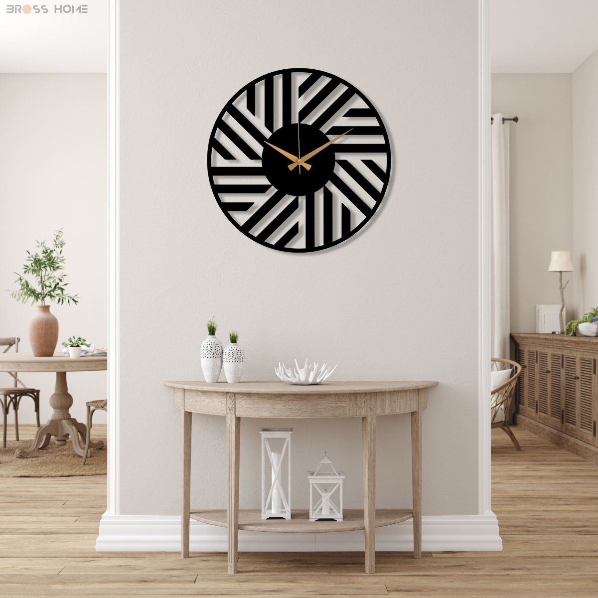 Illusion Wall Clock - BrossHome Metal Wall Art