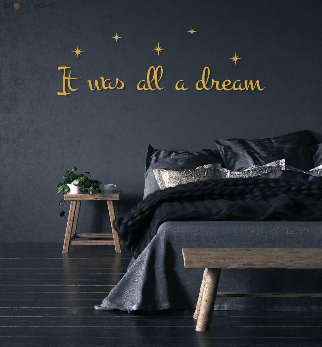 İt Was All A Dream Wall Art - BrossHome Metal Wall Art