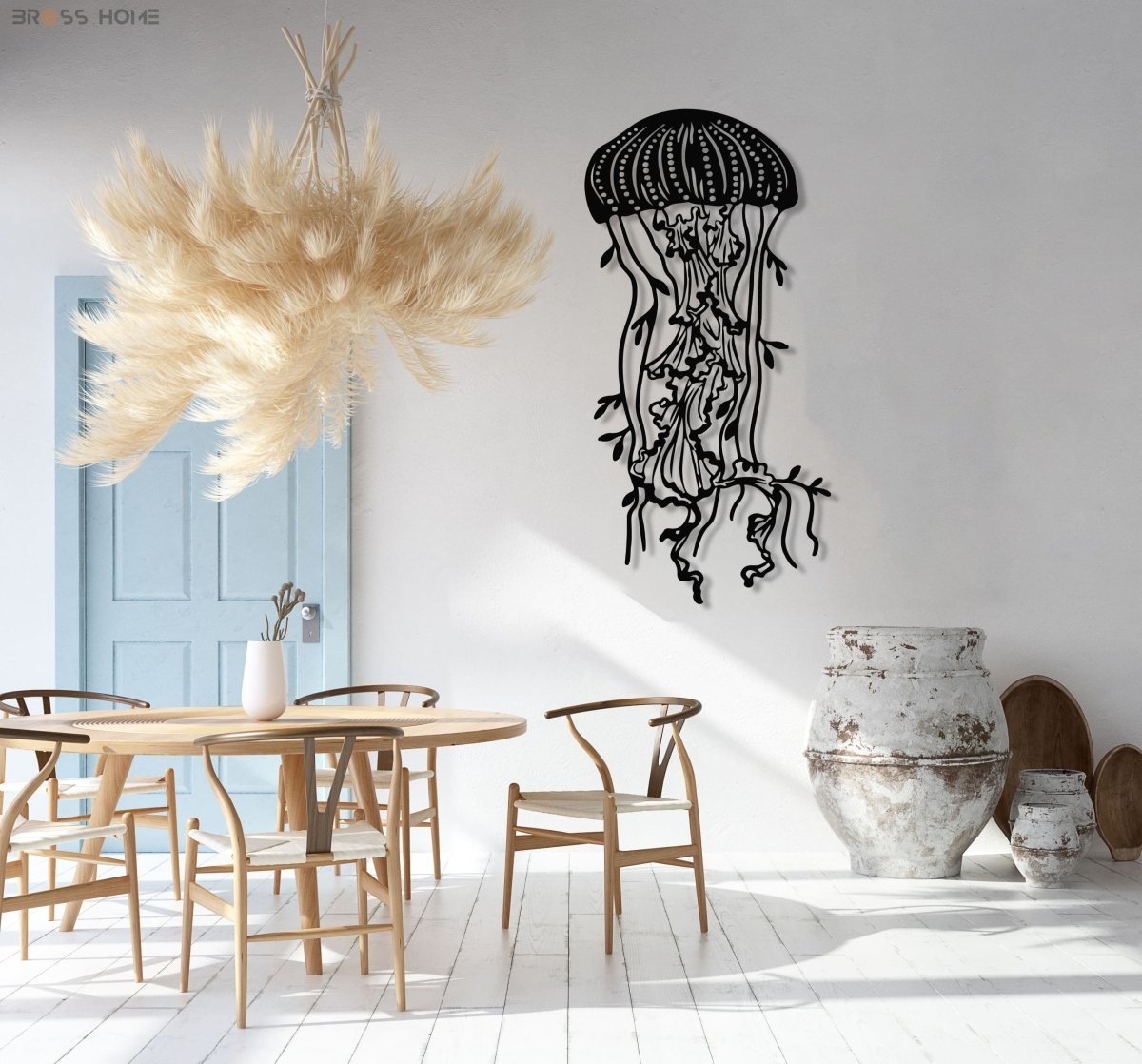 Jellyfish Metal Wall Art - BrossHome Metal Wall Art