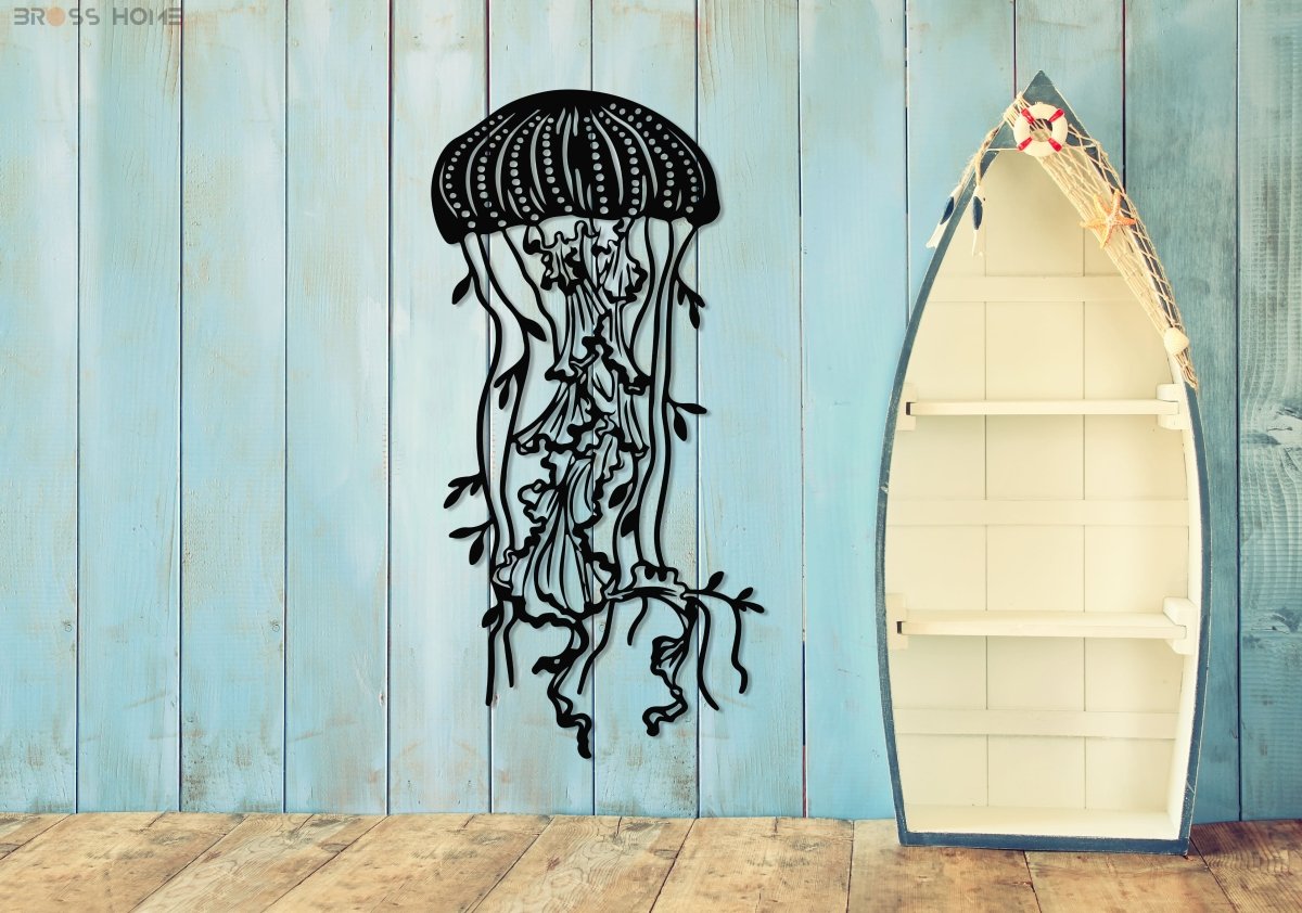 Jellyfish Metal Wall Art - BrossHome Metal Wall Art