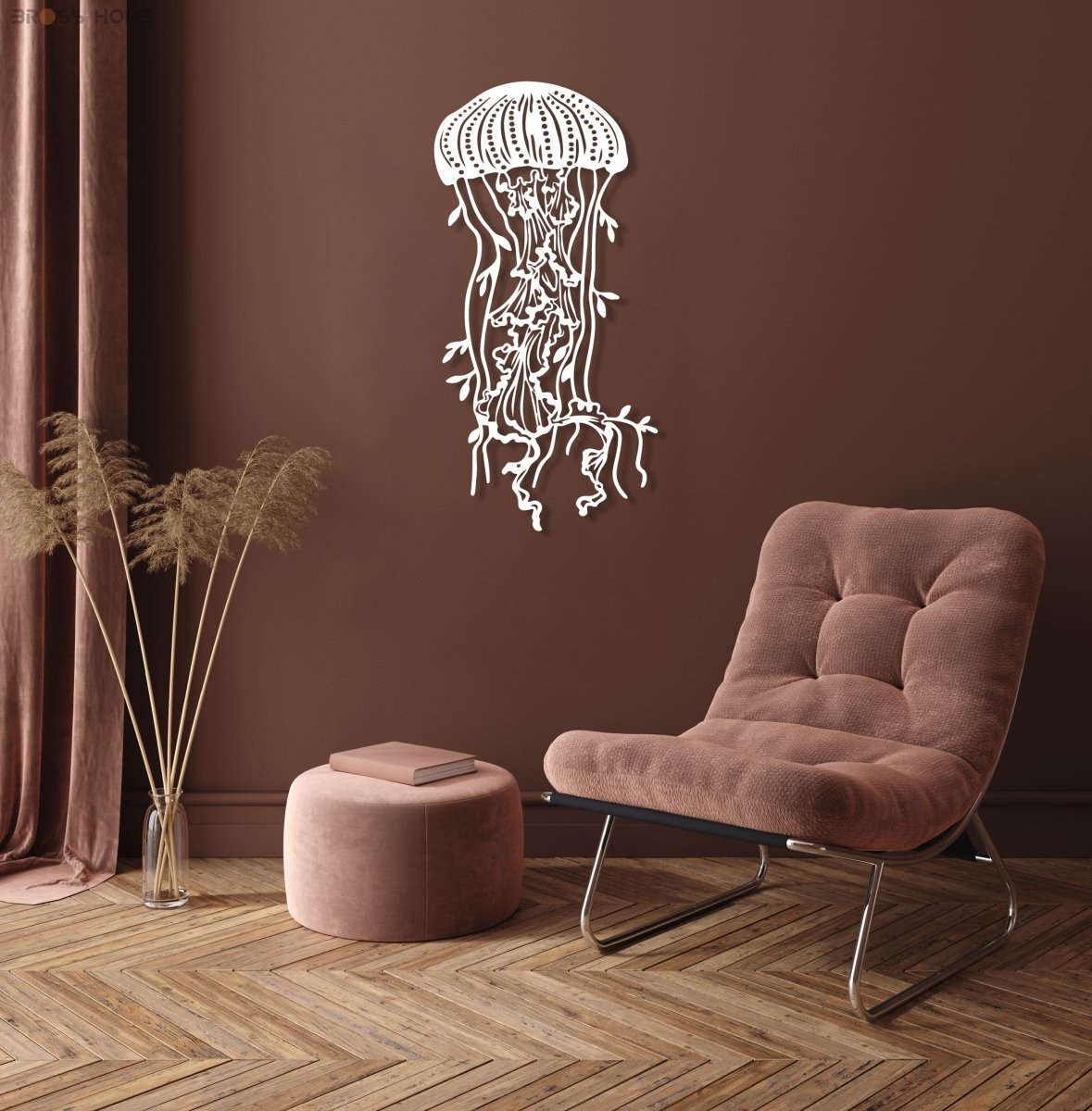 Jellyfish Metal Wall Art - BrossHome Metal Wall Art