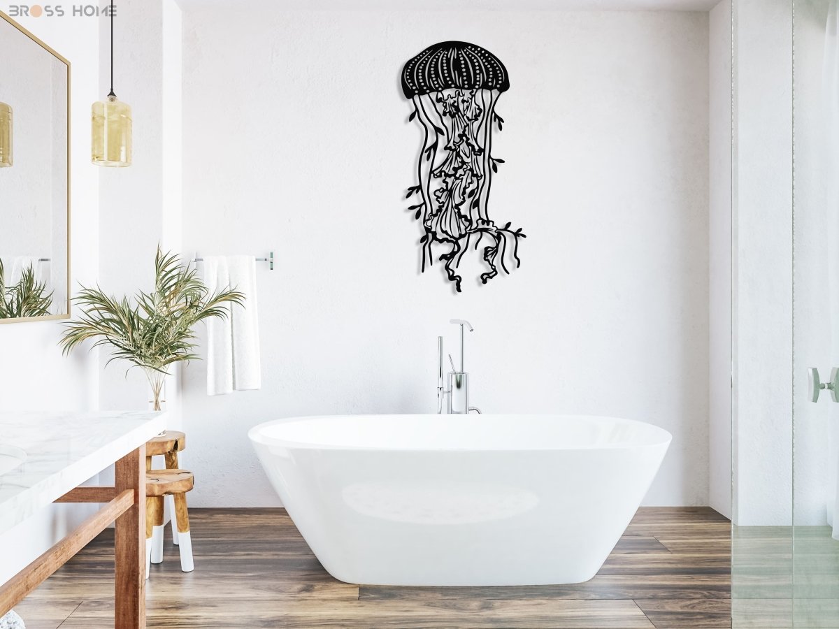 Jellyfish Metal Wall Art - BrossHome Metal Wall Art