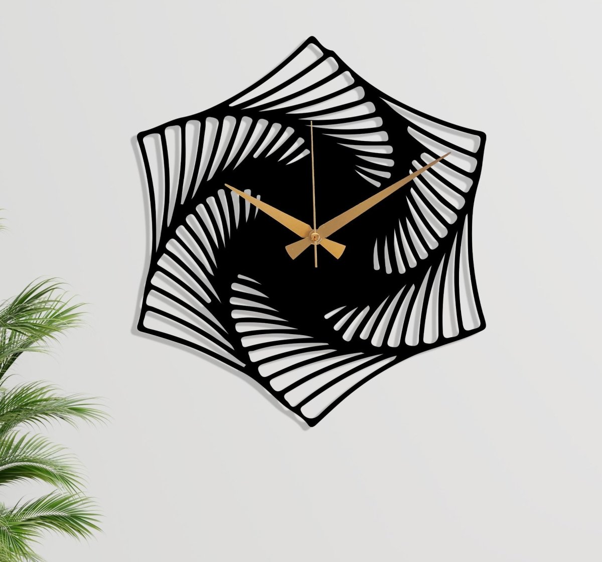 Large Black Metal Wall Clock - BrossHome Metal Wall Art