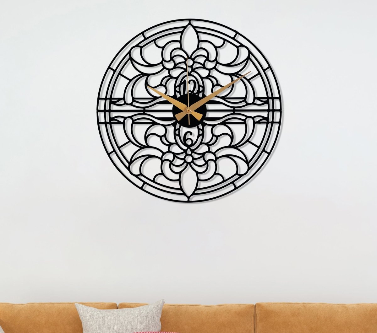 Large Decorative Metal Wall Clock - BrossHome Metal Wall Art