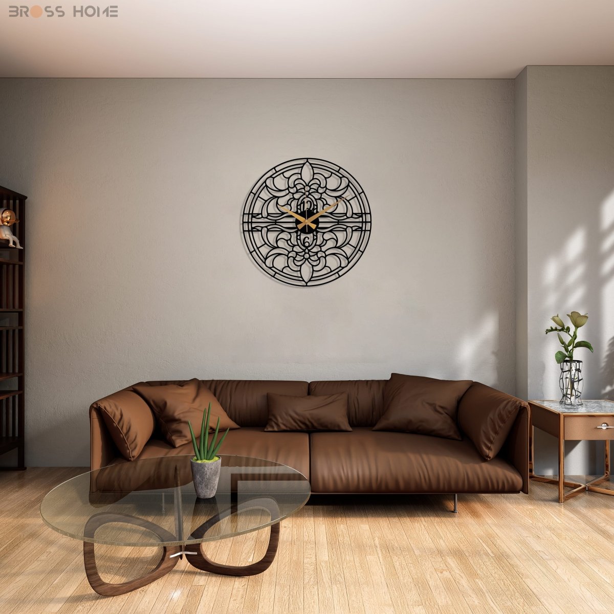 Large Decorative Metal Wall Clock - BrossHome Metal Wall Art