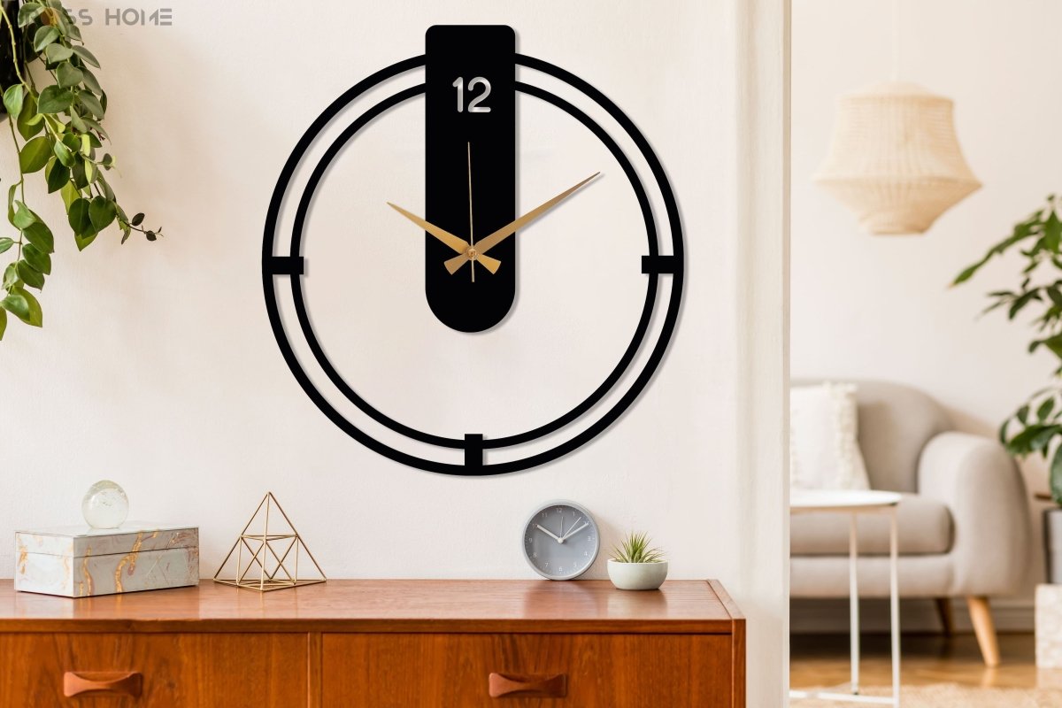 Large Modern Metal Wall Clock - BrossHome Metal Wall Art
