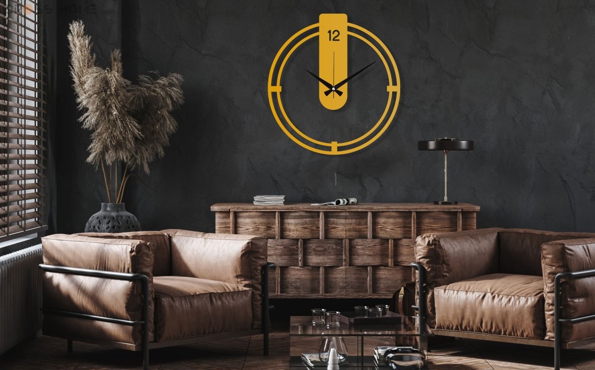 Large Modern Metal Wall Clock - BrossHome Metal Wall Art