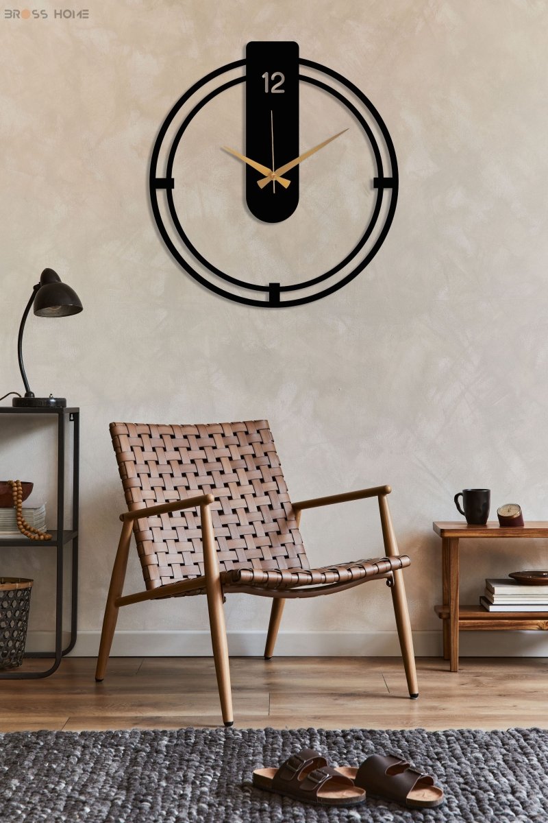 Large Modern Metal Wall Clock - BrossHome Metal Wall Art