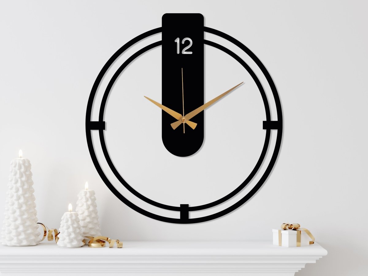 Large Modern Metal Wall Clock - BrossHome Metal Wall Art