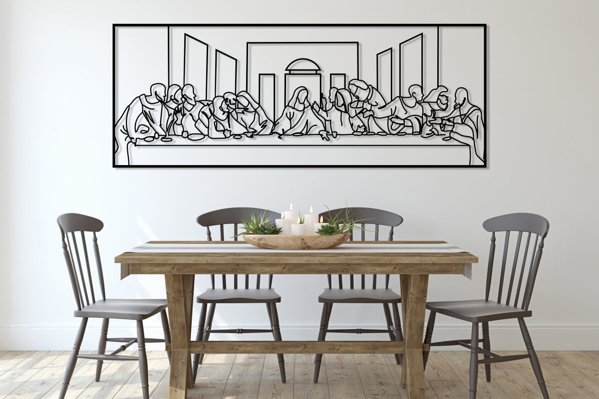 Last Supper Metal Wall Art by Leonardo Da Vinci - BrossHome Metal Wall Art