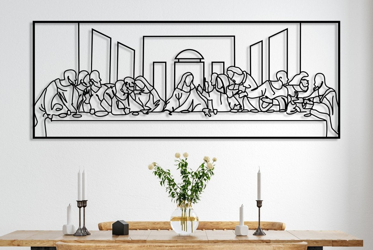 Last Supper Metal Wall Art by Leonardo Da Vinci - BrossHome Metal Wall Art