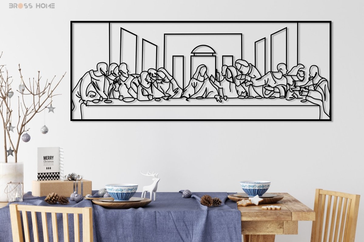 Last Supper Metal Wall Art by Leonardo Da Vinci - BrossHome Metal Wall Art
