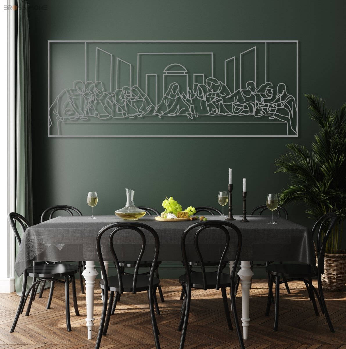 Last Supper Metal Wall Art by Leonardo Da Vinci - BrossHome Metal Wall Art