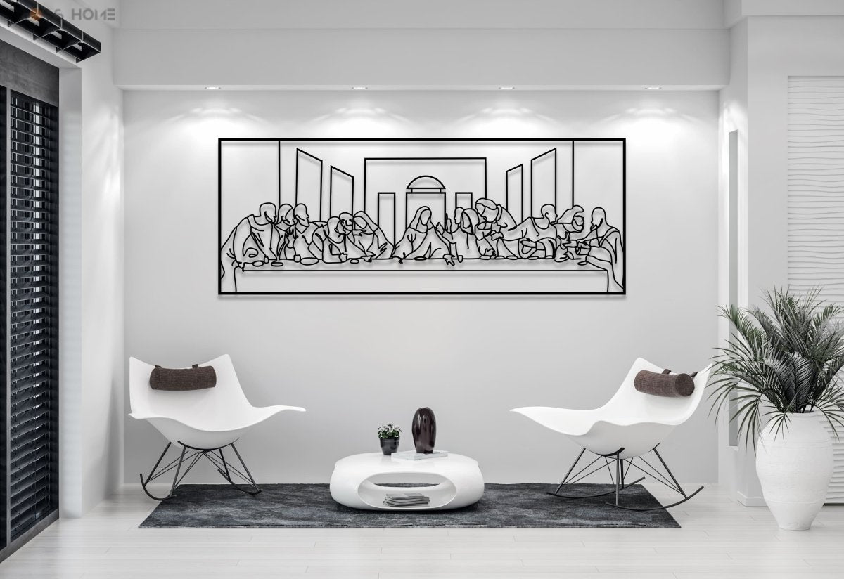 Last Supper Metal Wall Art by Leonardo Da Vinci - BrossHome Metal Wall Art