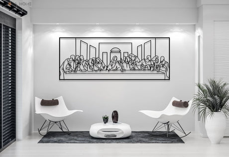 Last Supper Metal Wall Art by Leonardo Da Vinci - BrossHome Metal Wall Art