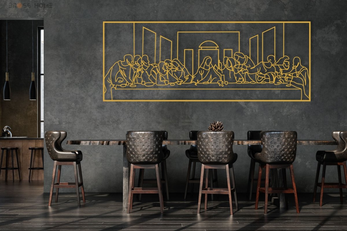 Last Supper Metal Wall Art by Leonardo Da Vinci - BrossHome Metal Wall Art