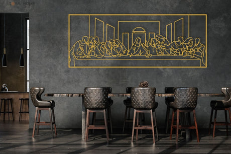 Last Supper Metal Wall Art by Leonardo Da Vinci - BrossHome Metal Wall Art