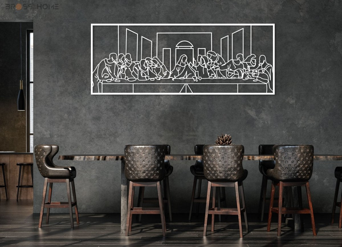 Last Supper Metal Wall Art by Leonardo Da Vinci - BrossHome Metal Wall Art
