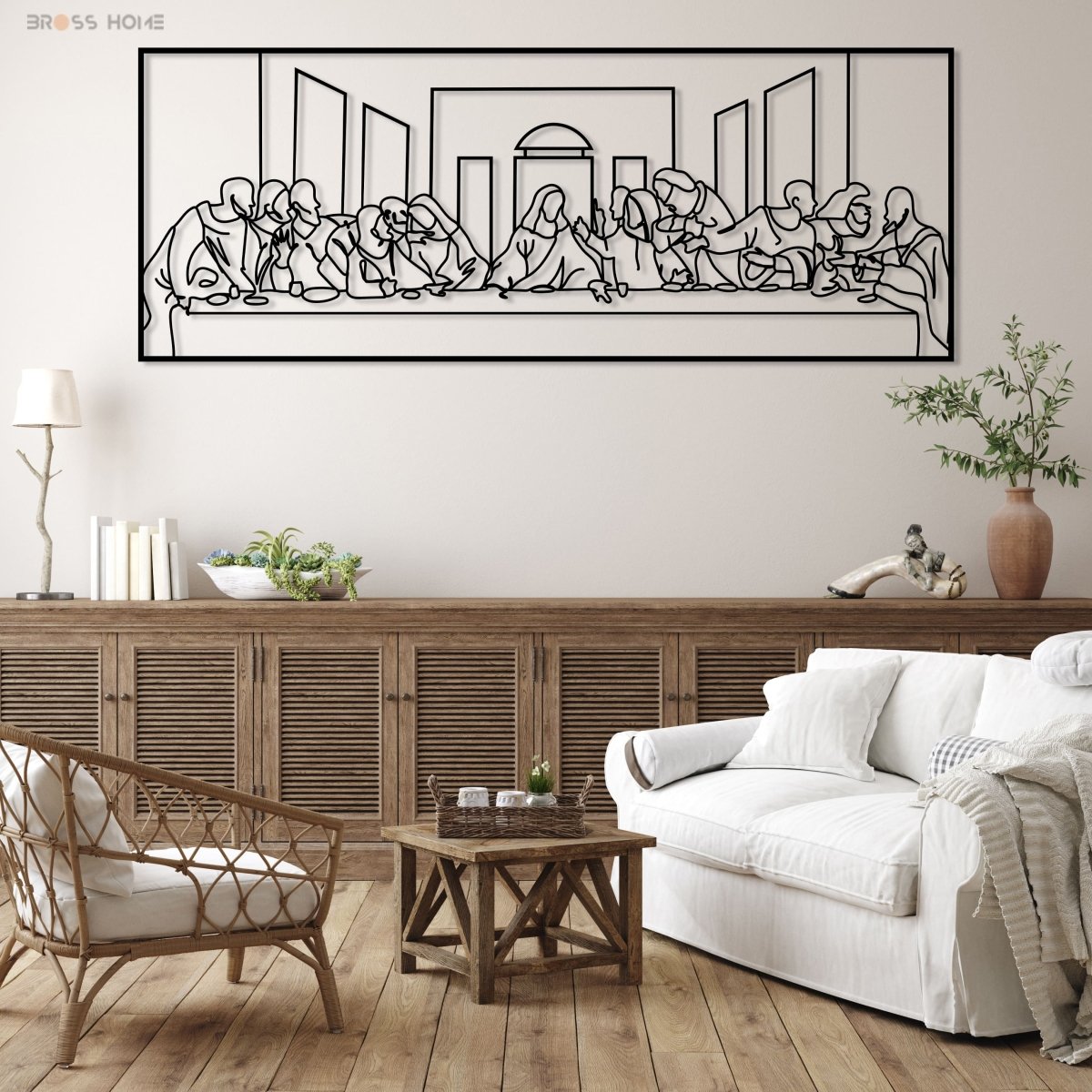 Last Supper Metal Wall Art by Leonardo Da Vinci - BrossHome Metal Wall Art