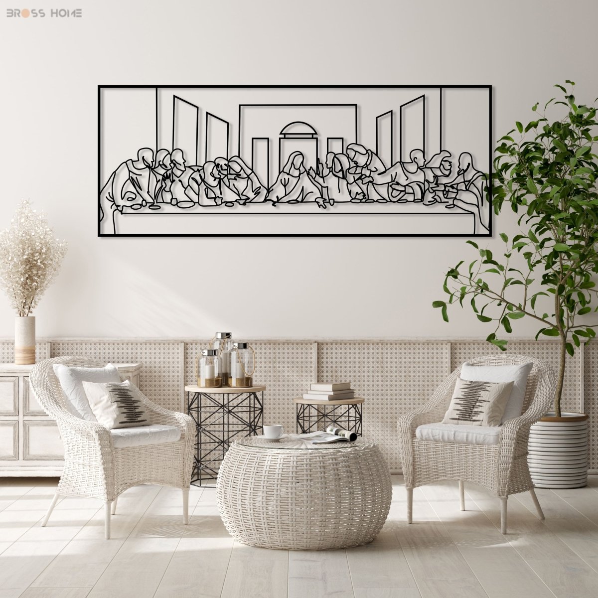 Last Supper Metal Wall Art by Leonardo Da Vinci - BrossHome Metal Wall Art