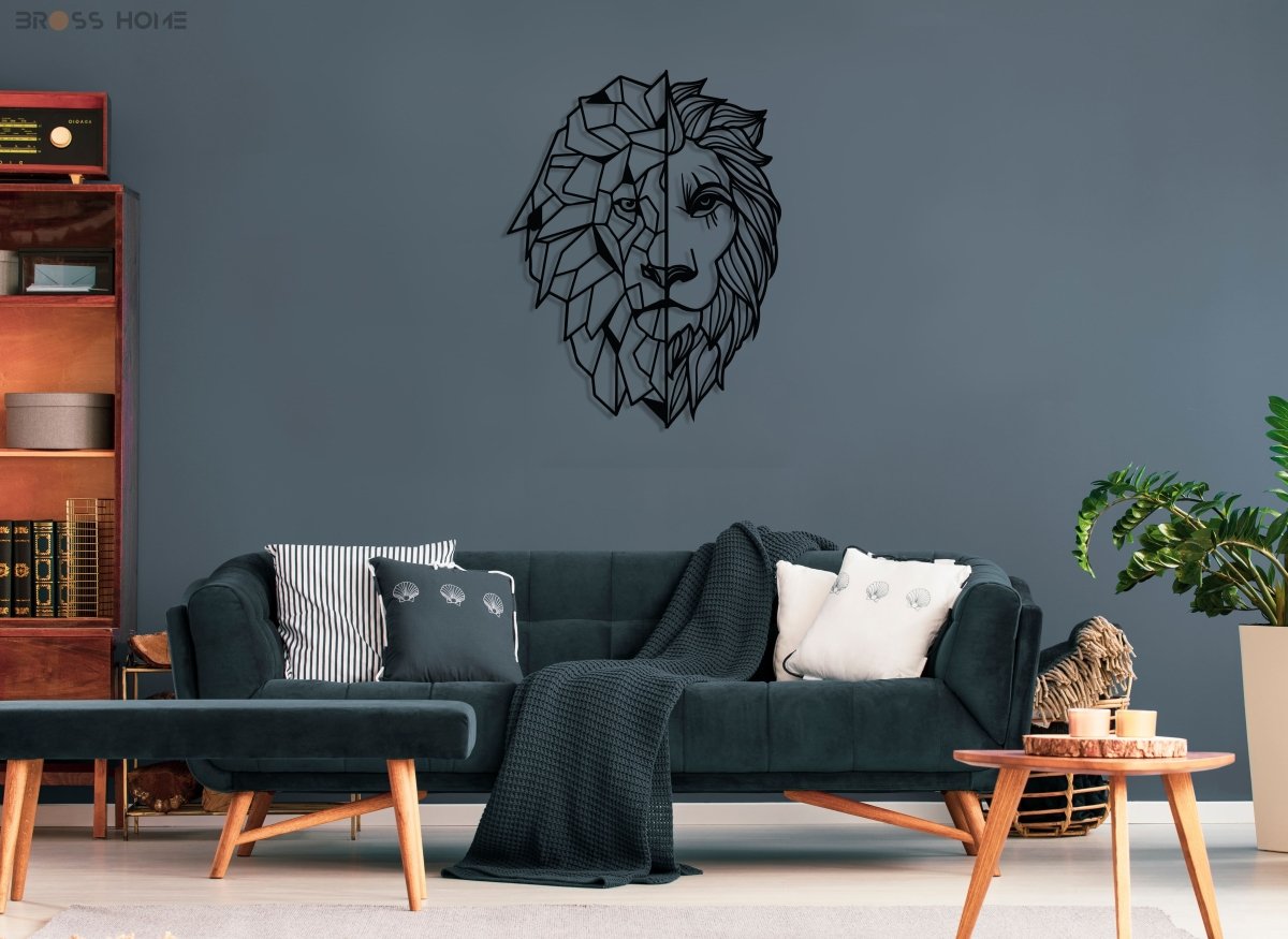Lion Metal Wall Art - BrossHome Metal Wall Art