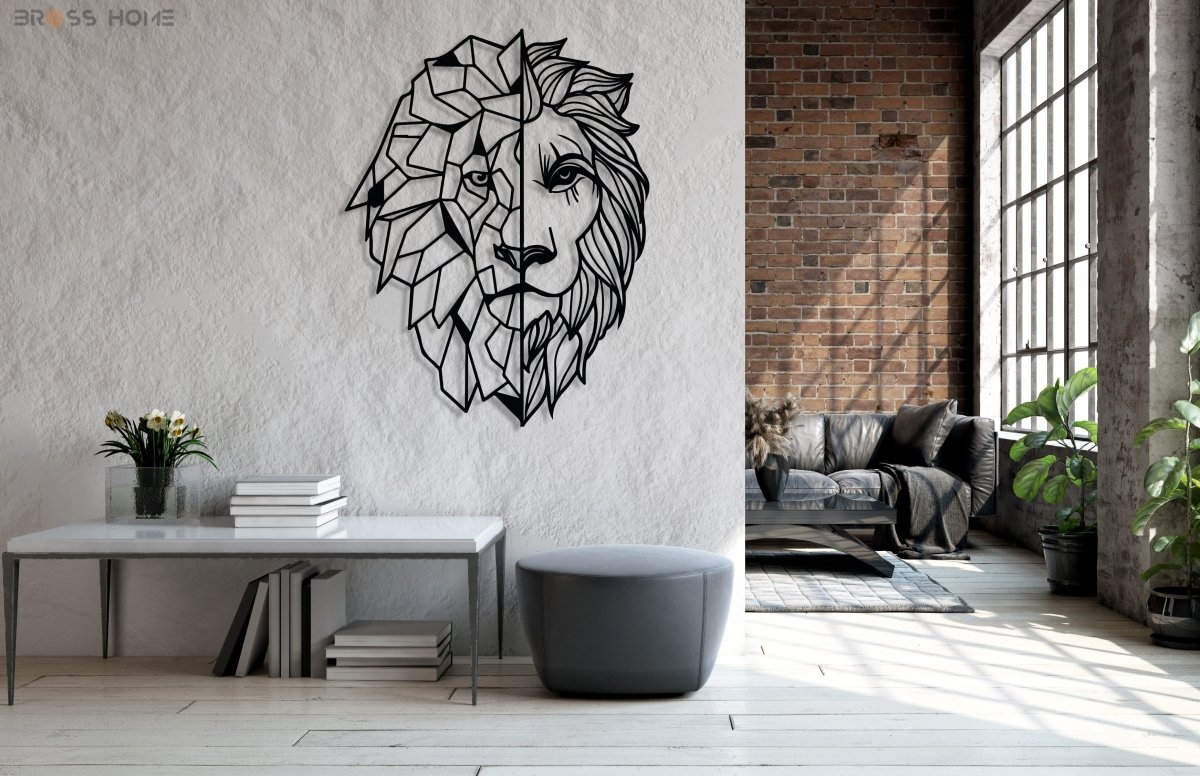 Lion Metal Wall Art - BrossHome Metal Wall Art