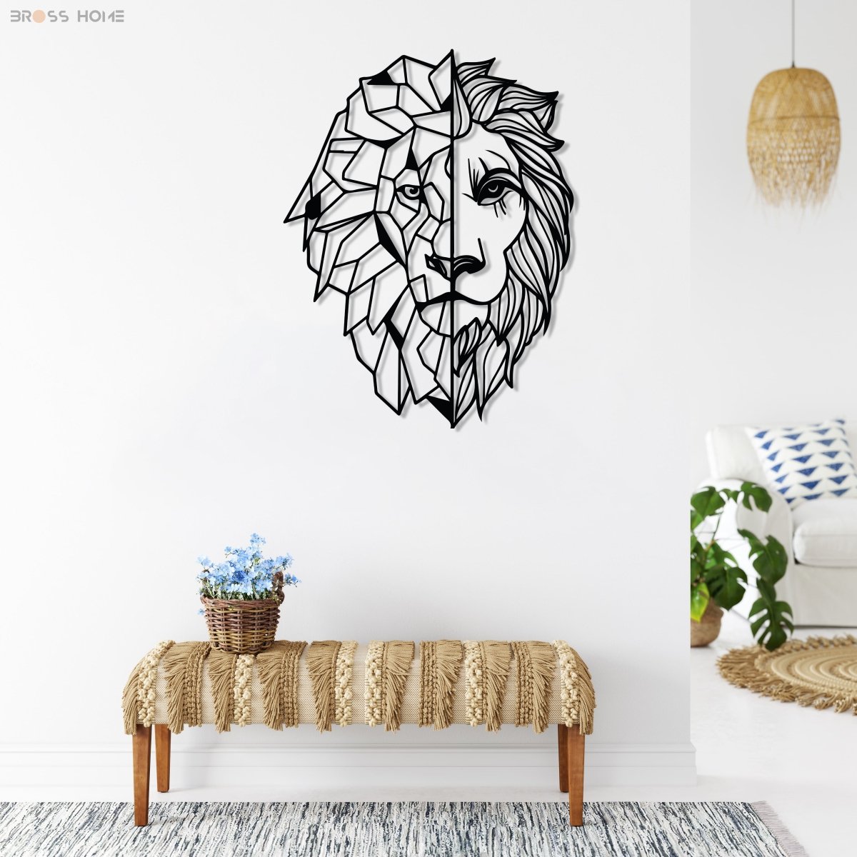 Lion Metal Wall Art - BrossHome Metal Wall Art