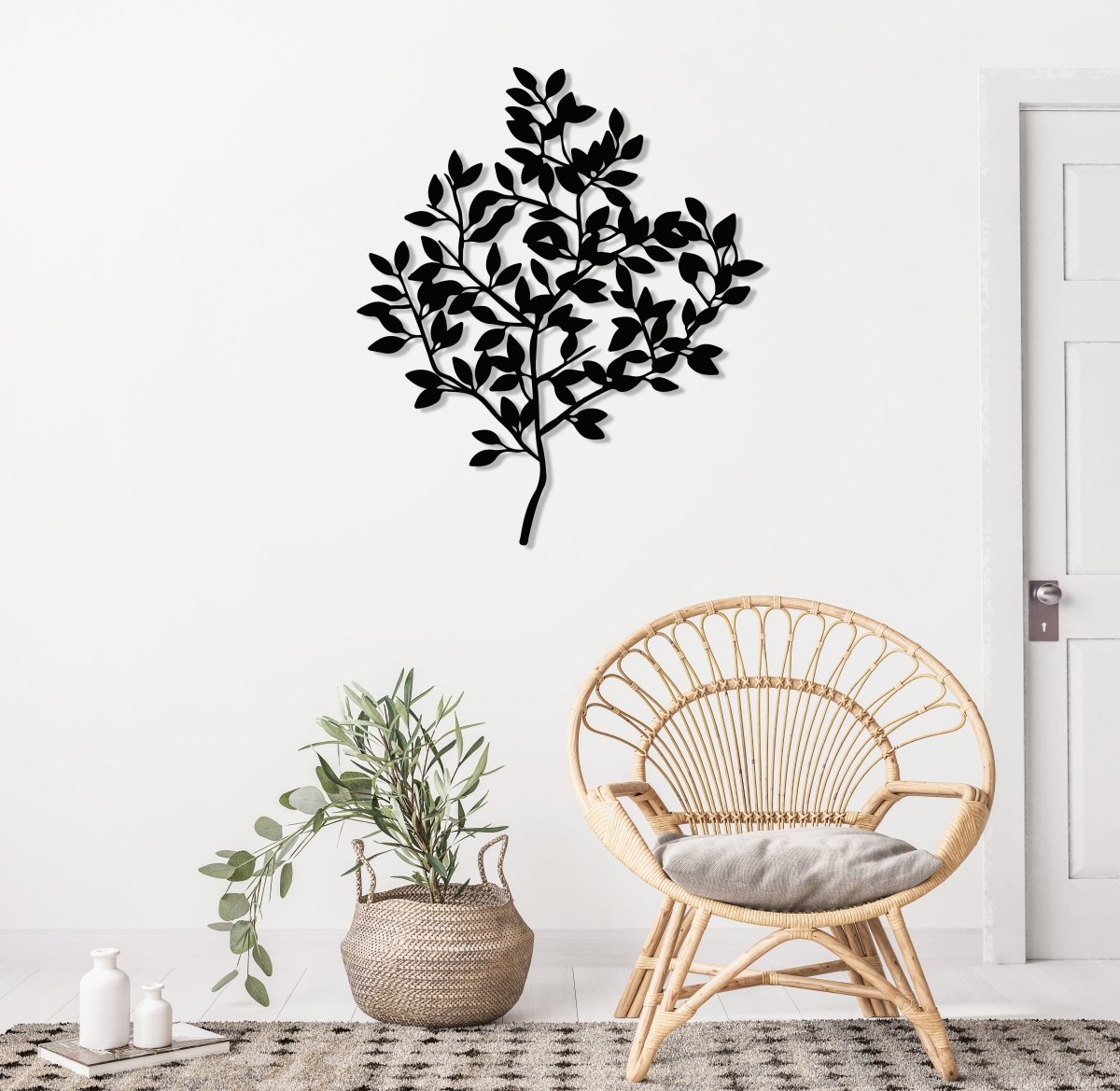 Living Room Metal Tree Wall Decor - BrossHome Metal Wall Art